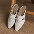 Virelle Cross Leather Mules
