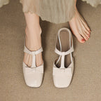 Meyra Bow Lambskin Leather Mules