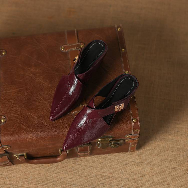 Aurel Leather Sculpt Mules