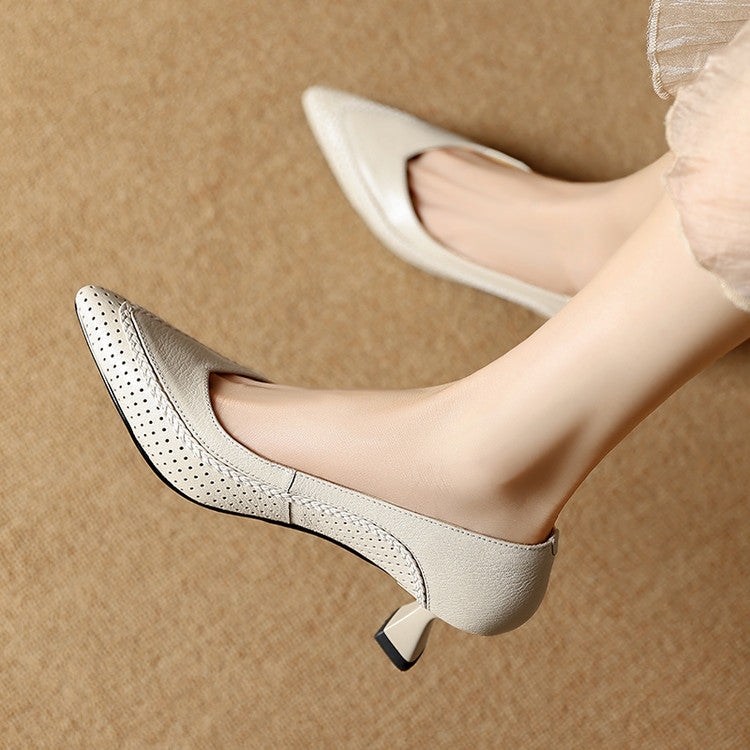Eliane Woven Leather Heels