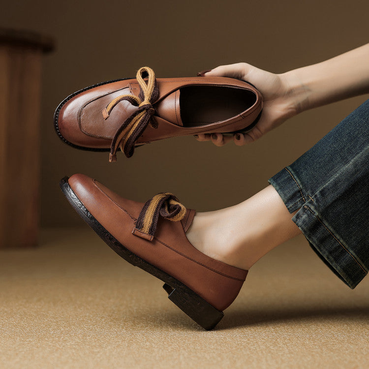 Caelen Bow Leather Loafers