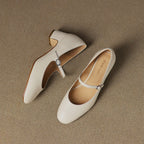 Caelen Leather Block Heels