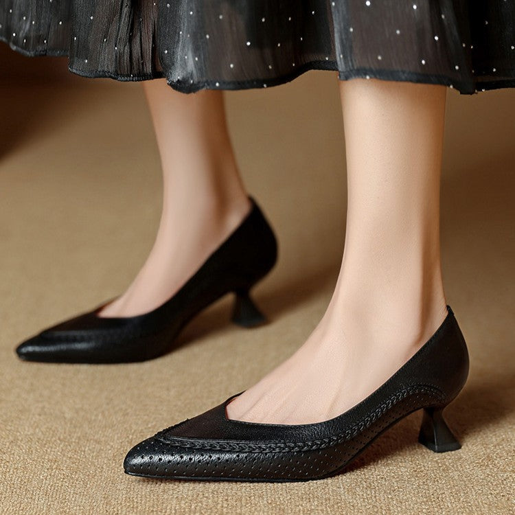 Eliane Woven Leather Heels