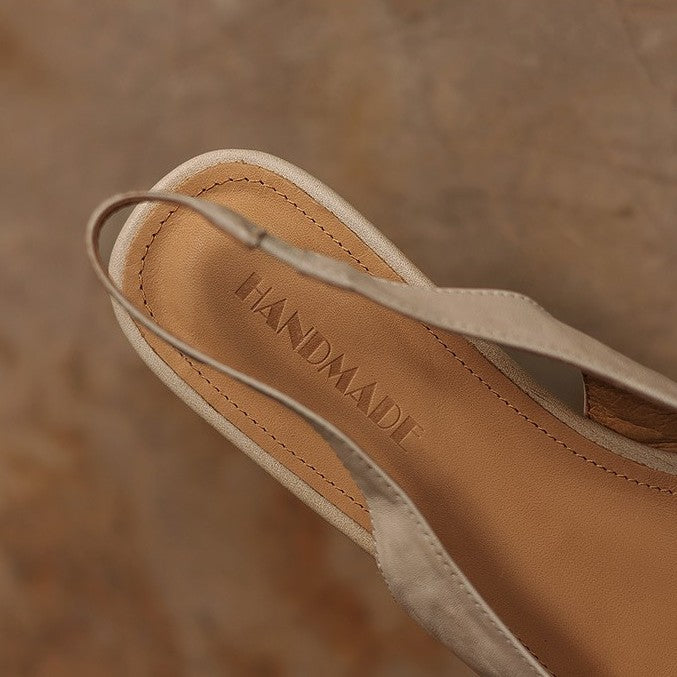 Vireya Slingback Leather Flats