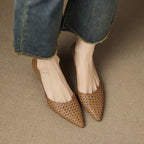 Serelle Woven Leather Heels