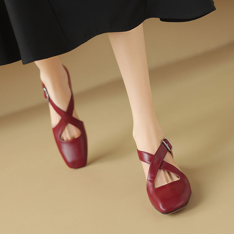 Celise D'Orsay Leather Heels