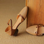Calenne Leather Slingbacks