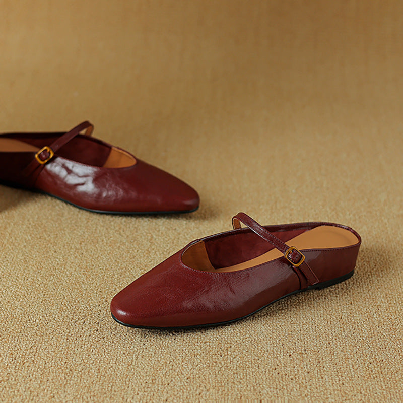 Celine Leather Strap Mules