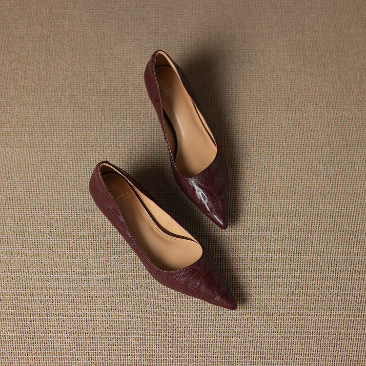 Verrine Leather Low Pumps