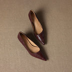 Verrine Leather Low Pumps