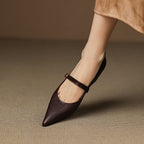 Veloria Lambskin Leather Mary Janes