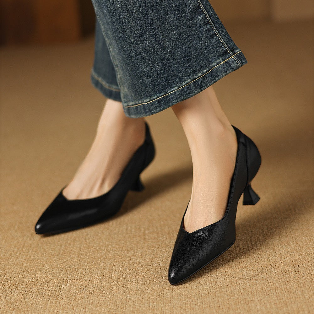 Lunare Sculpt Leather Pumps