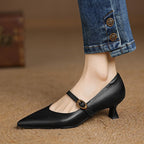 Eloria Leather Kitten Heels