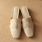 Caelis Square Toe Leather Mules