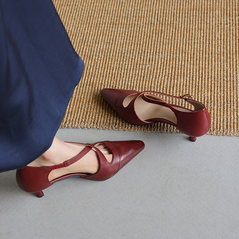 Celest Leather Mary-Jane Heels