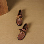 Caelen Bow Leather Loafers