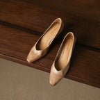 Caldré Leather Square Pumps