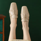 Caelis Square Toe Leather Mules