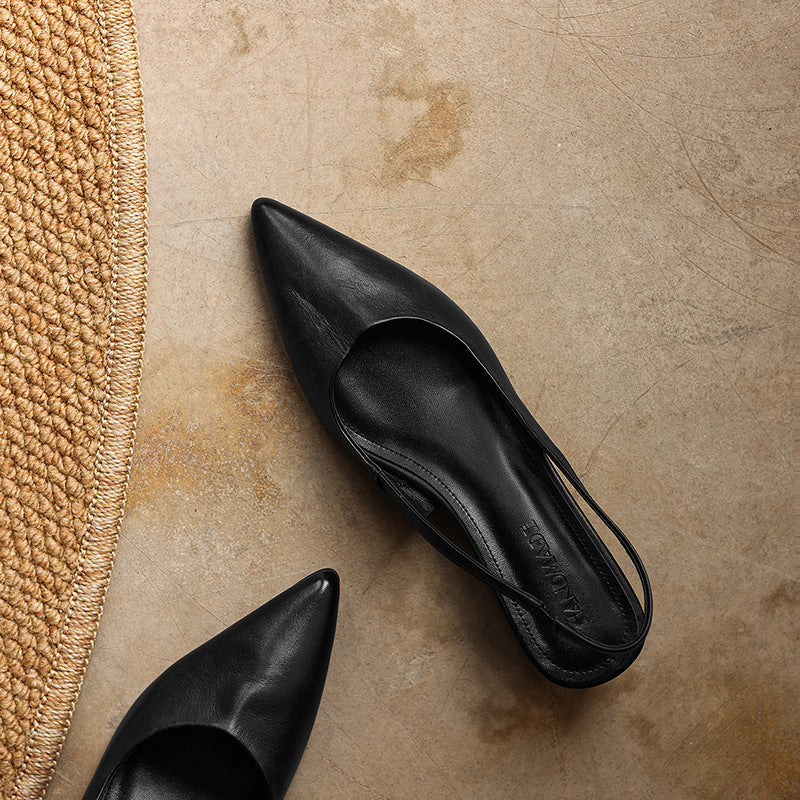 Vela Sculpt Leather Heels