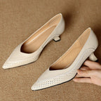 Eliane Woven Leather Heels