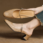 Rielle Strap Leather Mules