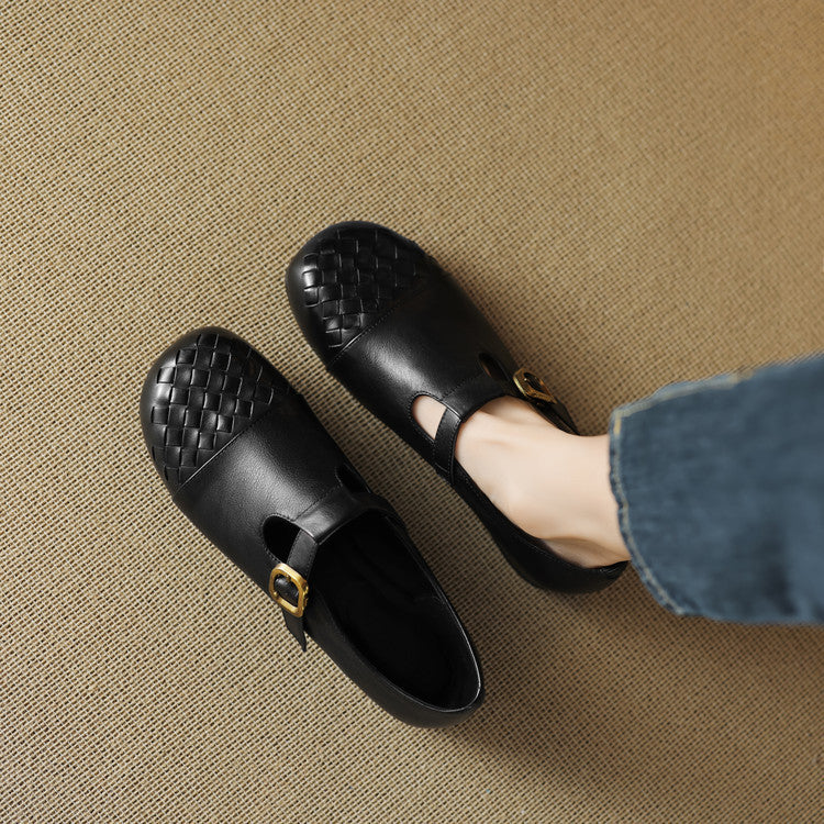 Velmora Woven Leather Loafers