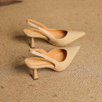 Aurel Slingback Leather Heels