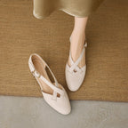 Maelis Crossstrap Leather Heels