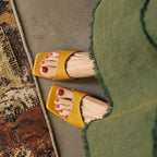 Mara Square-Toe Leather Wedge Mules