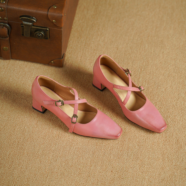 Mira Mary-Jane Leather Heels