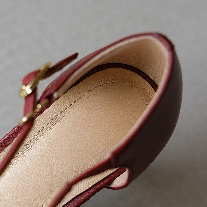 Celest Leather Mary-Jane Heels