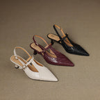 Aviel Pointed Leather Heels