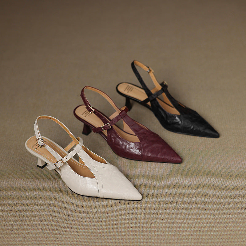 Aviel Pointed Leather Heels