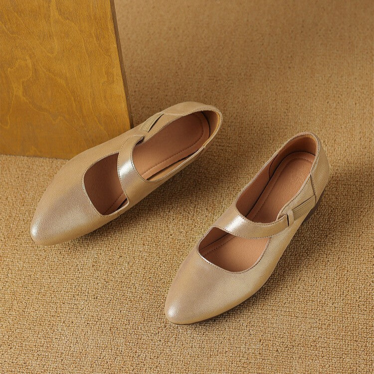 Caresa Leather Mary-Jane Heels