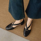 Maelis Crossstrap Leather Heels