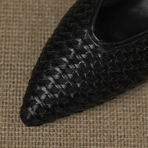 Velisse Woven Leather Heel Mules