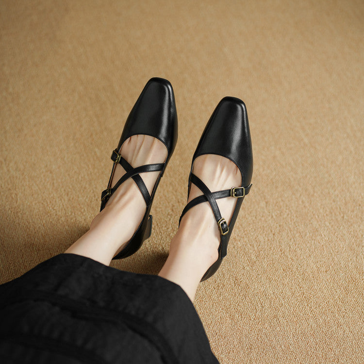 Mira Mary-Jane Leather Heels