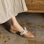 Maelle Bow Leather Mules