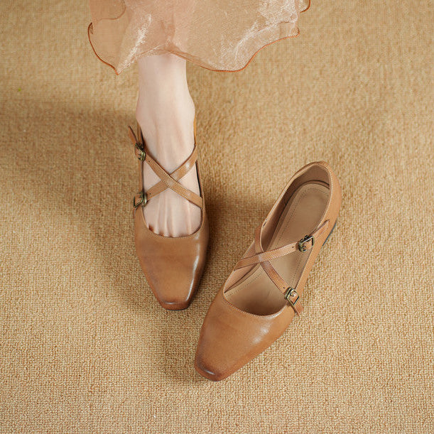 Mira Mary-Jane Leather Heels