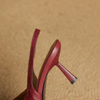 Aurel Slingback Leather Heels