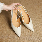 Aurel Slingback Leather Heels
