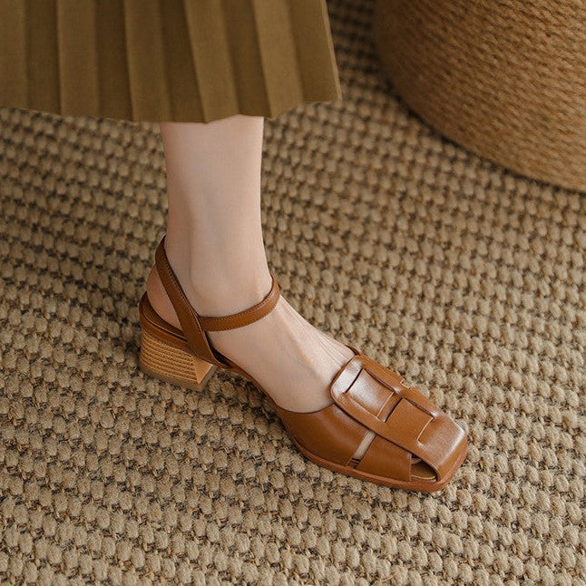 Orlina Roman Leather Heels