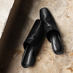 Elise Square-Toe Leather Mules