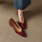 Caldré Leather Square Pumps