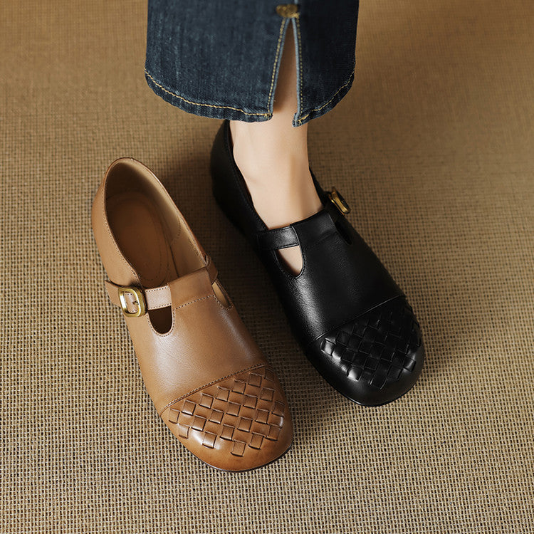Velmora Woven Leather Loafers