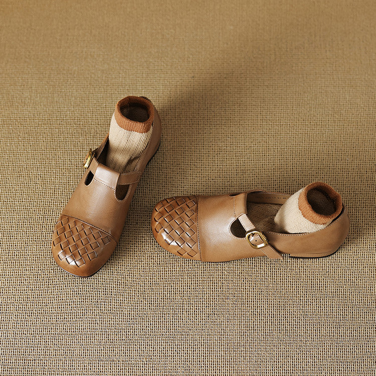 Velmora Woven Leather Loafers