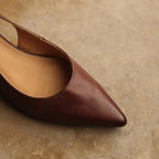 Celest Leather Slingback Heels