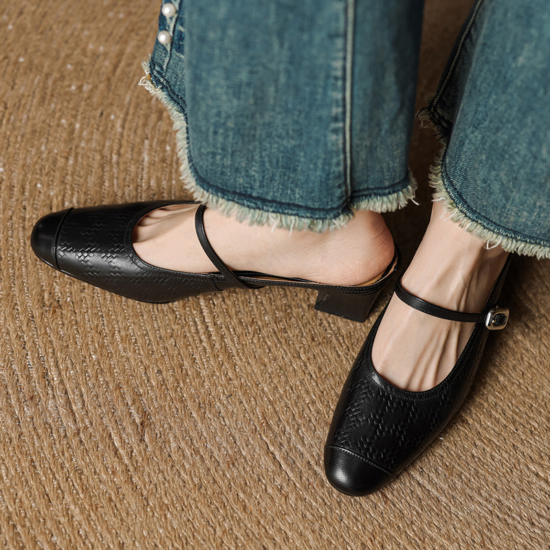 Rielle Strap Leather Mules