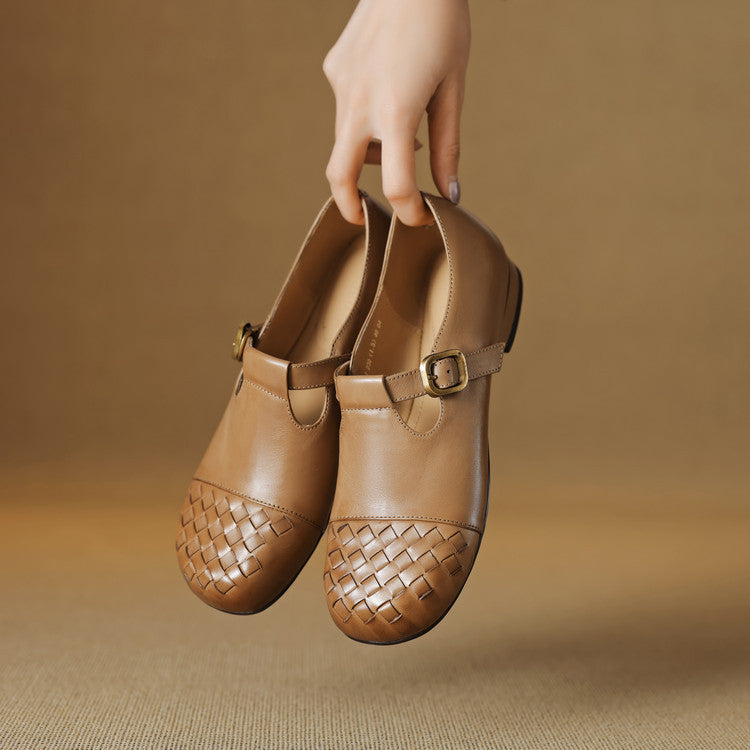 Velmora Woven Leather Loafers