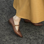 Camélia T-Bar Leather Pumps